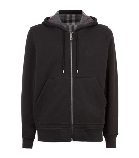 burberry full zip hoodie|Burberry zip up hoodie black.